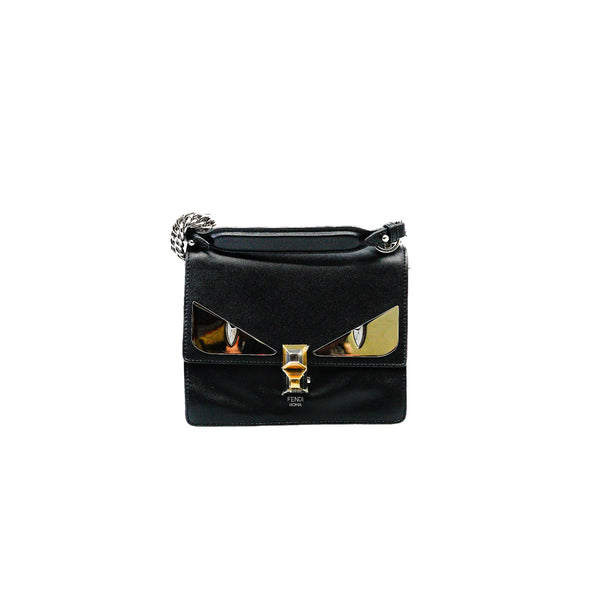 Small Monster Kan I Black Calfskin Shoulder Bag PHW