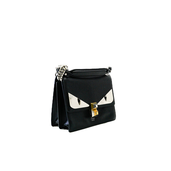 Small Monster Kan I Black Calfskin Shoulder Bag PHW L UXE LINK