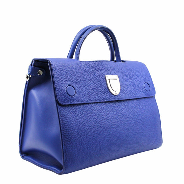 Diorever Handbag Medium Leather Blue PHW L UXE LINK