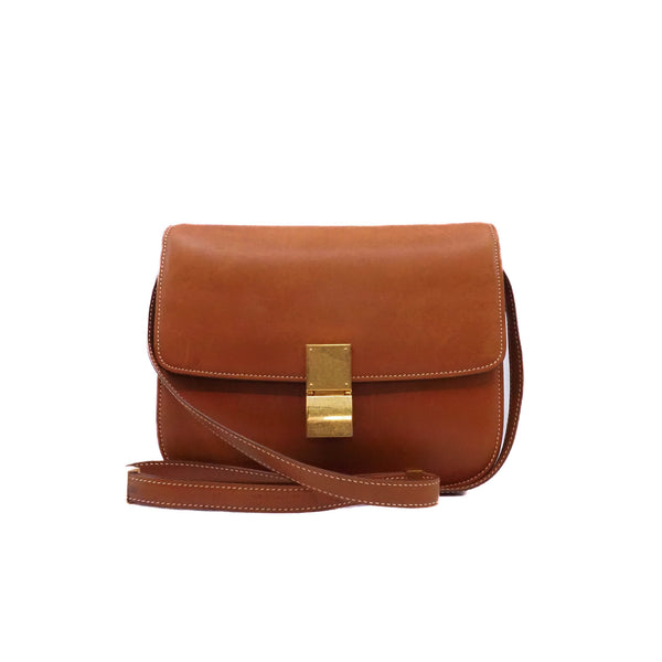 Celine box bag discount tan