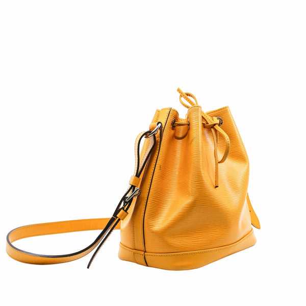 Louis Vuitton Noe EPI Orange Leather Bucket Bag