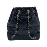 thumbnail Small Gabrielle Backpack With Chain In Calfskin Black PHW Seri X1P3XXXX