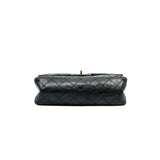 thumbnail 2.55 Reissue Black Aged Calfskin 225 Double Flap Bag Ruthenium Hardware Seri 13