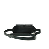 thumbnail Elan Pocket 24 Black Belt In Swift Leather SHW B Stamp - L'UXE LINK