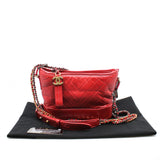 thumbnail Small Gabrielle In Red Aged Calfskin Leather Hobo Bag Multicolor Hardware Seri 27 - L'UXE LINK