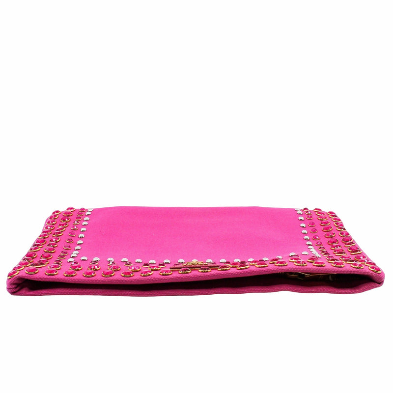 clutch canvas medium pink ghw