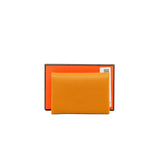 thumbnail Calvi Duo Compact Card Holder Evercolor Leather In Caramel - L'UXE LINK