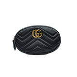 thumbnail GG marmont belt bag in matelassé chevron leather black ghw 2017