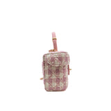 thumbnail Runway Top Handle In Pink Tweed Vanity Handbag GHW - L'UXE LINK