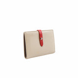 thumbnail compact wallet brown gray with red - L'UXE LINK