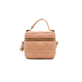 thumbnail Micro Lady Dior Vanity Case In Lambskin Beige GHW - L'UXE LINK