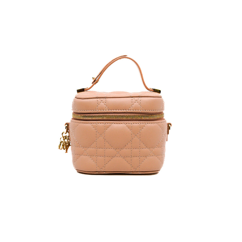 Micro Lady Dior Vanity Case In Lambskin Beige GHW - L'UXE LINK