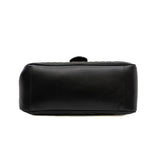 thumbnail GG Marmont Top Handle Matelasse Leather Flap Bag Black GHW With Strap - L'UXE LINK