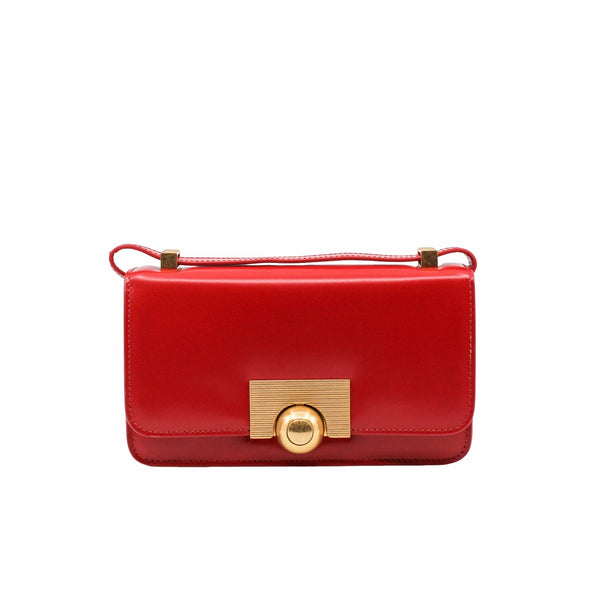 Shoulder Bag Calfskin Leather  red box ghw - L'UXE LINK