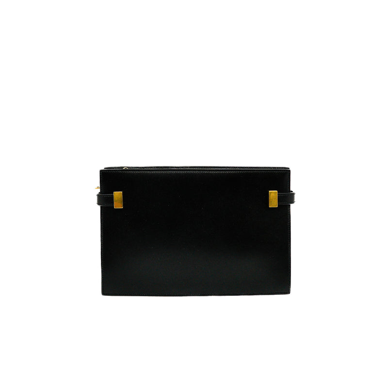 New Pochette Manhattan Black Leather Bag GHW - L'UXE LINK