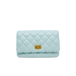 2.55 Reissue Wallet On Chain Aged Calfskin Light Blue Brushed GHW Seri C11TXXXX - L'UXE LINK