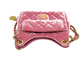 thumbnail 23b small hobo bag in velvet pink ghw #U9322xxx