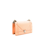 thumbnail Small Diorama In Pink Grained Calfskin Flap Bag PHW - L'UXE LINK