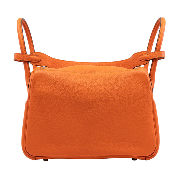 lindy 26cm in tc orange phw Y stamp with twilly and rodeo - L'UXE LINK