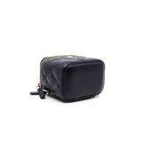 thumbnail Mini Navy Vanity Case In Caviar Leather Quilted Bag GHW With Chain Seri 29 - L'UXE LINK