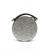 thumbnail Round Glitter 2Way Black/Silver Patent Leather Handbag PHW Seri 24 - L'UXE LINK