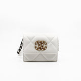 thumbnail 19 Flap White Coin Purse Lambskin Quilted Crossbody Bag Multi Hardware Seri 30