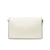 thumbnail Dio(r)evolution In White Calfskin Leather Flap Bag PHW With Leather Strap - L'UXE LINK