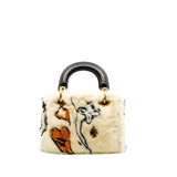 thumbnail Mini Lady Dior White/Black Mink Fur Handbag GHW - L'UXE LINK