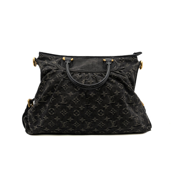 Black Monogram Denim Neo Cabby MM Bag GHW - L'UXE LINK