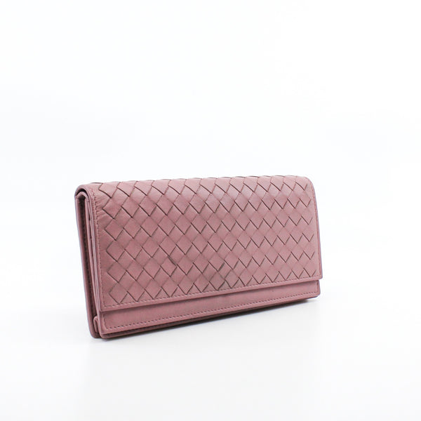 long wallet leather pink - L'UXE LINK