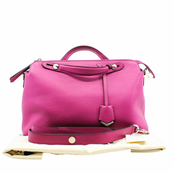 By The Way Satchel Large Calfskin Rose Pink - L'UXE LINK