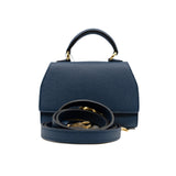 thumbnail Moynat Réjane Nano Bag Calfskin Navy Ghw with Strap - L'UXE LINK