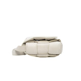 thumbnail Classic White Lambskin Padded Cassette Intreccio Leather Bag GHW - L'UXE LINK