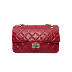 Mini Reissue 2.55 Red Aged Calfskin GHW Seri 30 - L'UXE LINK