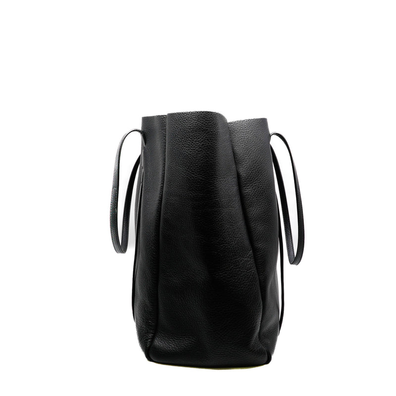 Everyday Black Calfskin Tote Bag M