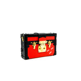 thumbnail Limited Edition Petite Malle Red/Black Epi Leather Bag GHW With Strap - L'UXE LINK