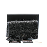 thumbnail Jumbo Black Sequin Lambskin Moonlight On Water Single Flap Bag Seri 15