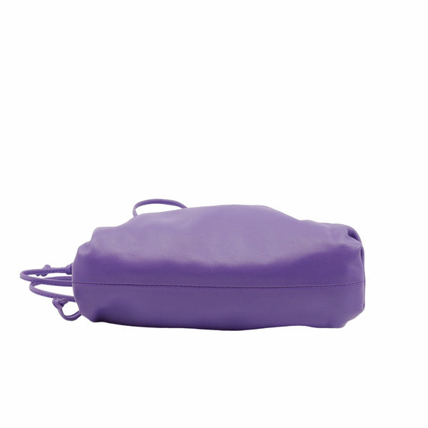 POUCH SMALL LEATHER purple - L'UXE LINK