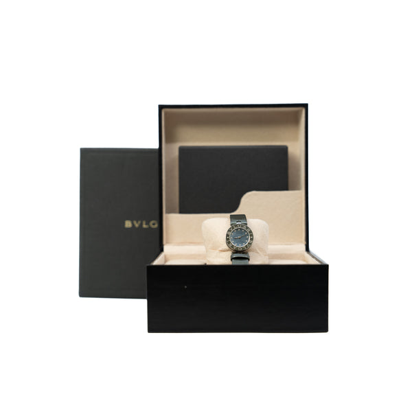 B.Zero1 BZ22S 22mm Diamond And Blue Shell Face Watch