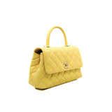 thumbnail 22P Small Coco Handle Light Yellow Caviar Handbag LGHW Seri NKHGXXXX - L'UXE LINK