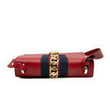 thumbnail Small Sylvie Red Calfskin Leather Bag GHW - L'UXE LINK