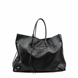 PAPER A4 BAG LEATHER BLACK PHW - L'UXE LINK