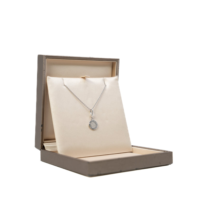 Bvlgari 18K White Gold And Diamond Pendant Necklace - L'UXE LINK