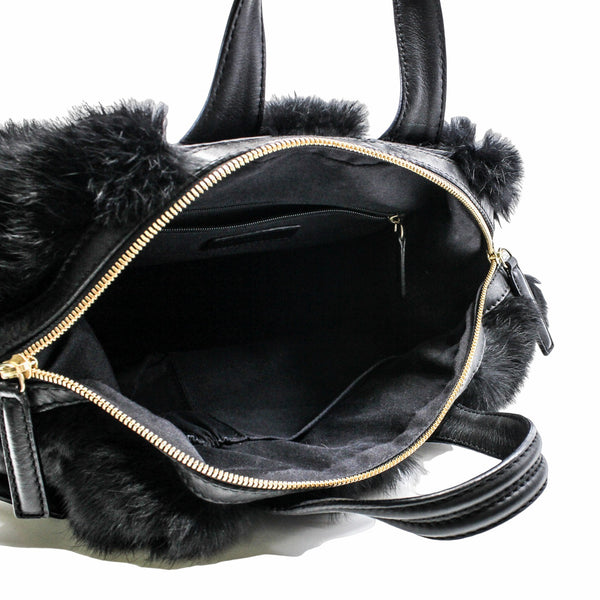 Tote Bag Cony Hair Black GHW - L'UXE LINK