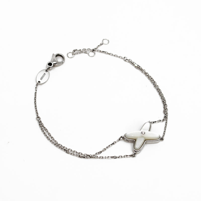 bracelet lien white wg - L'UXE LINK