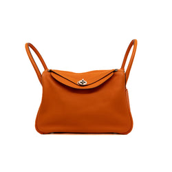 Lindy 30 Swift Leather In Orange PHW R Stamp - L'UXE LINK