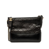 thumbnail Medium Gabrielle In Black Aged Calfskin Leather Quilted Hobo Bag Multi Hardware Seri 27 - L'UXE LINK