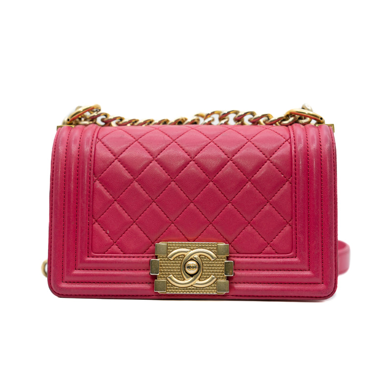 Small Leboy in lambskin rose pink ghw seri 23 - L'UXE LINK