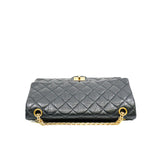 thumbnail 2.55 Reissue 226 Black Aged Calfskin Double Flap Bag GHW Seri 13 - L'UXE LINK