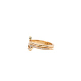 thumbnail Link D'Hermes Ring In Rose Gold With Diamonds Size 52 - L'UXE LINK